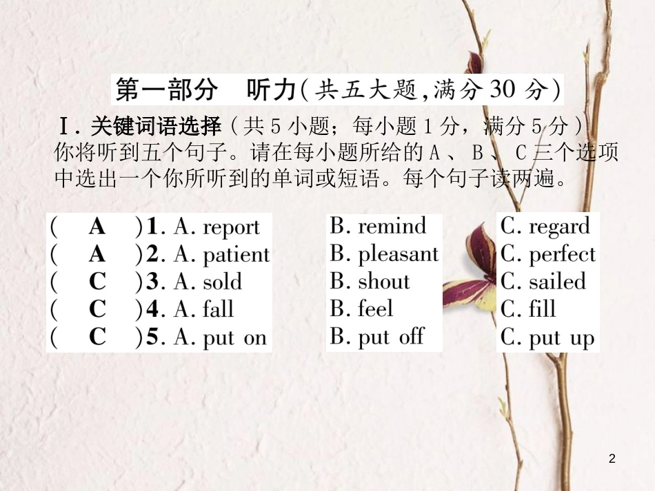 （安徽专版）九年级英语全册期末达标测试卷习题课件（新版）人教新目标版_第2页