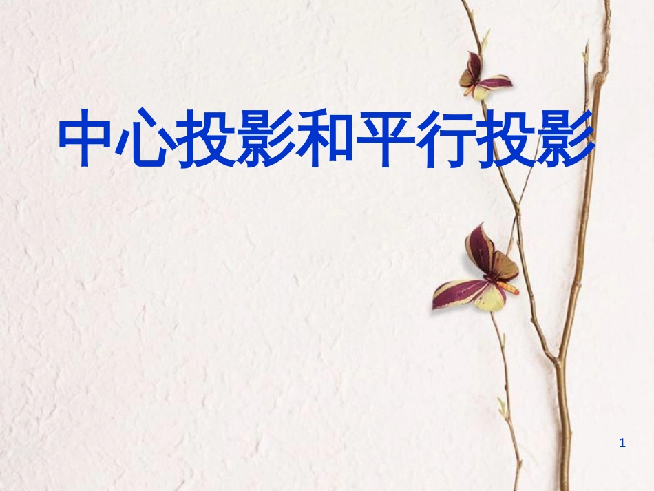 江苏省宿迁市高中数学 第1章 立体几何初步 1.1.3 中心投影和平行投影课件 苏教版必修2_第1页