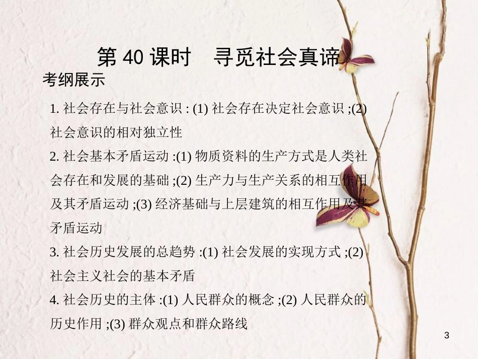 高考政治第十六单元认识社会与价值选择第40课时寻觅社会的真谛课件_第3页