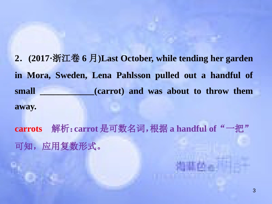 高三英语二轮复习 专题二 语法基础 第四讲 名词与主谓一致课件_第3页