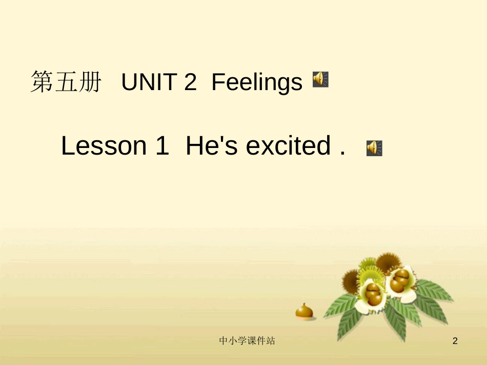 五年级英语上册 Unit 2 Lesson 1 He’s excited课件1 鲁科版_第2页