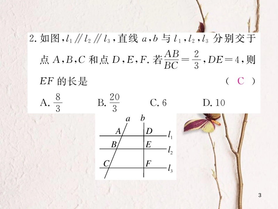（河南专版）九年级数学上册第四章图形的相似检测卷习题讲评课件（新版）北师大版_第3页