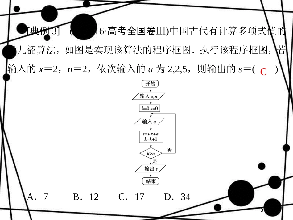 高考数学二轮复习 第三部分 数学文化专项突破 3.3 代数算法类课件 理_第3页