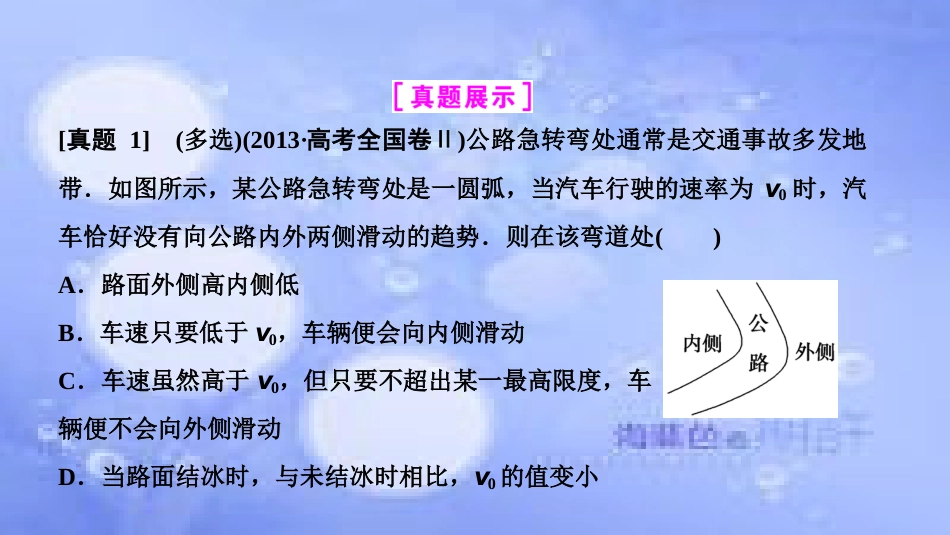 高考物理一轮复习 第四章 曲线运动 万有引力与航天 高考专项突破（四）曲线运动题课件_第2页