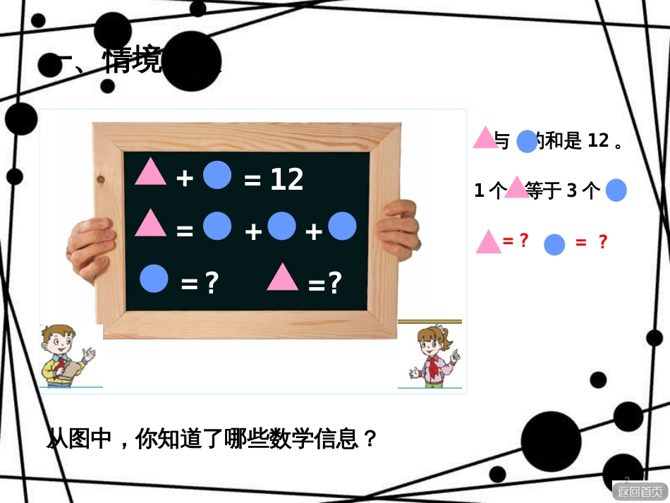三年级数学上册 第五单元 智慧广场 等量代换课件 青岛版_第2页