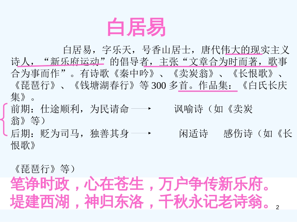 高中语文《琵琶行》课件 新人教版必修3_第2页