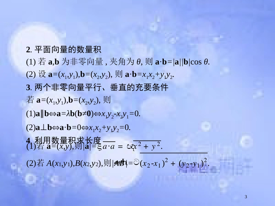 高考数学二轮复习 第二部分 专题一 常考小题点 1.4 平面向量题专项练课件 理_第3页