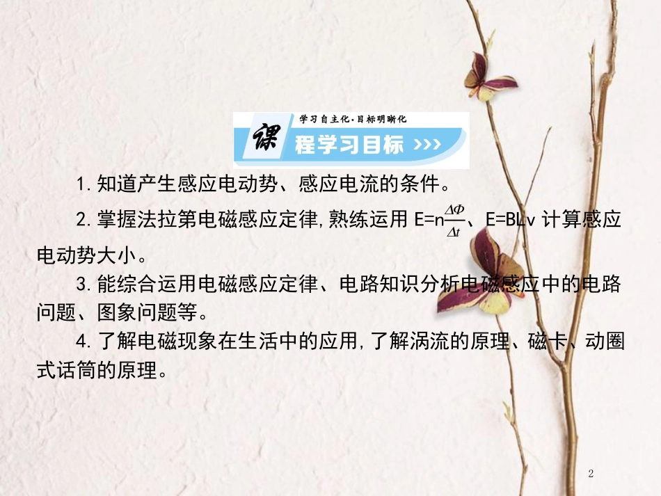 高中物理 第1章 电磁感应章末整合课件 鲁科版选修3-2_第2页