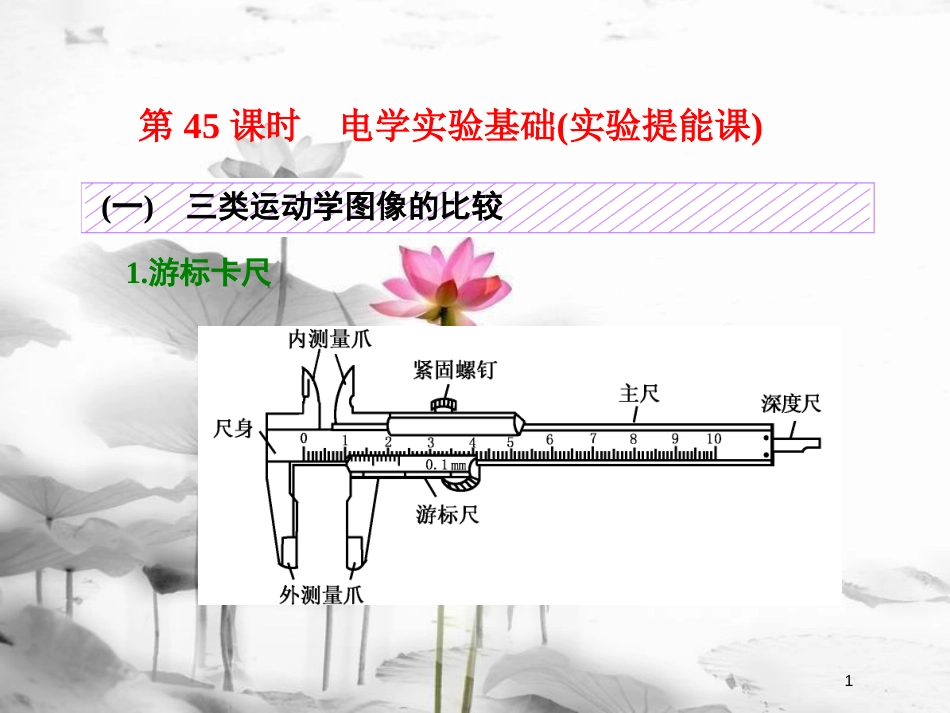 （新课标）高考物理总复习 第八章 恒定电流 第45课时 电学实验基础（实验提能课）课件_第1页