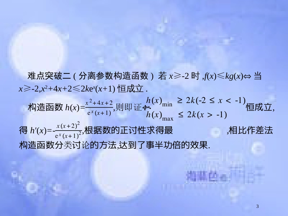 高考数学二轮复习 第二部分 专题二 函数与导数 2.4.2 导数与不等式及参数范围课件 理_第3页