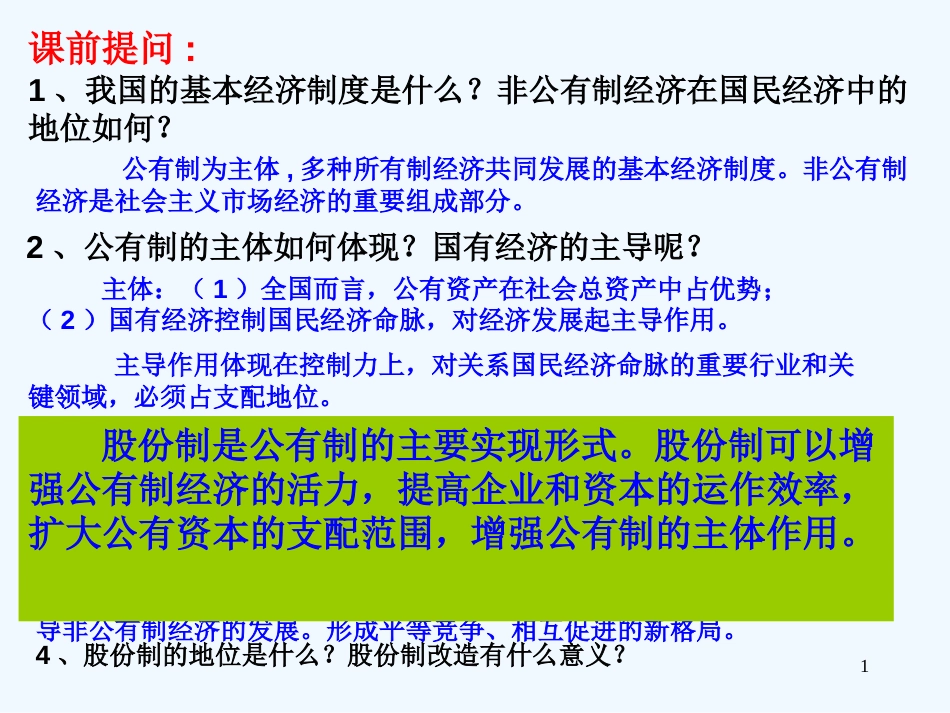 高中政治 第五课 第一框 公司的经营课件 新人教版必修1_第1页
