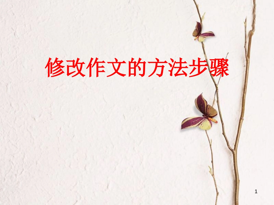 山东省2017中考语文 作文方法指导 作文的修改课件_第1页