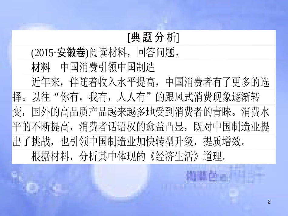 高三政治一轮复习 题型方法 23 体现类主观题课件_第2页