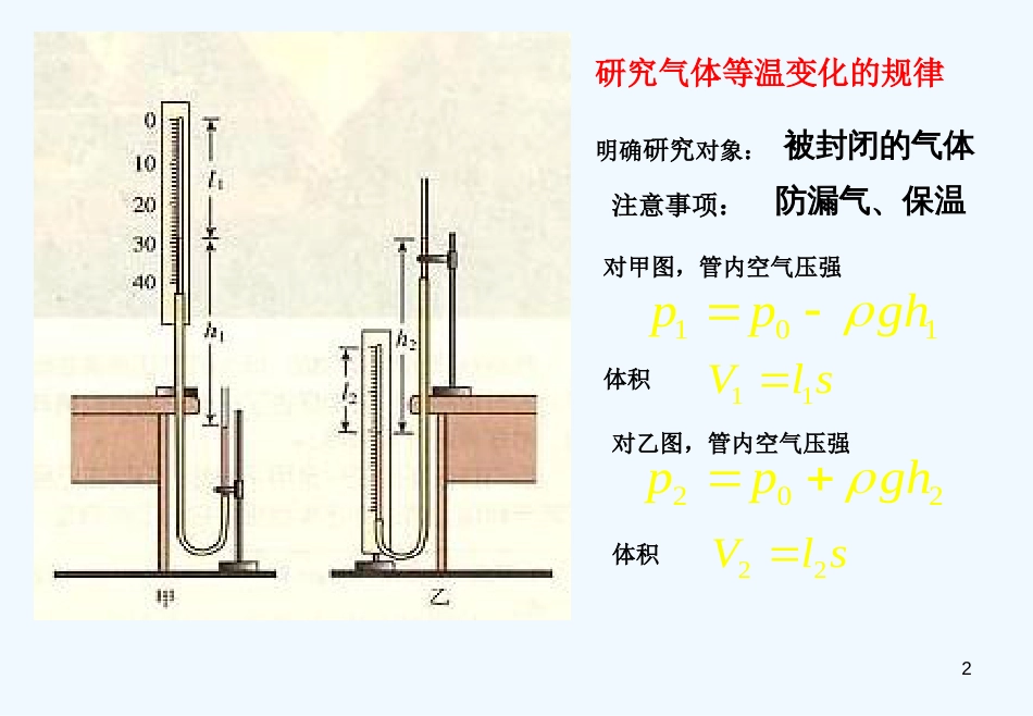 高中物理 8.1《气体的等温变化》精品课件 新人教版选修3-3_第2页