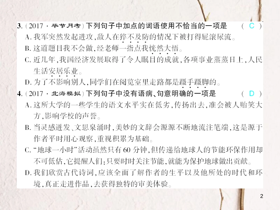 广西北部湾九年级语文下册 第四单元 14 变脸习题课件 （新版）新人教版_第2页