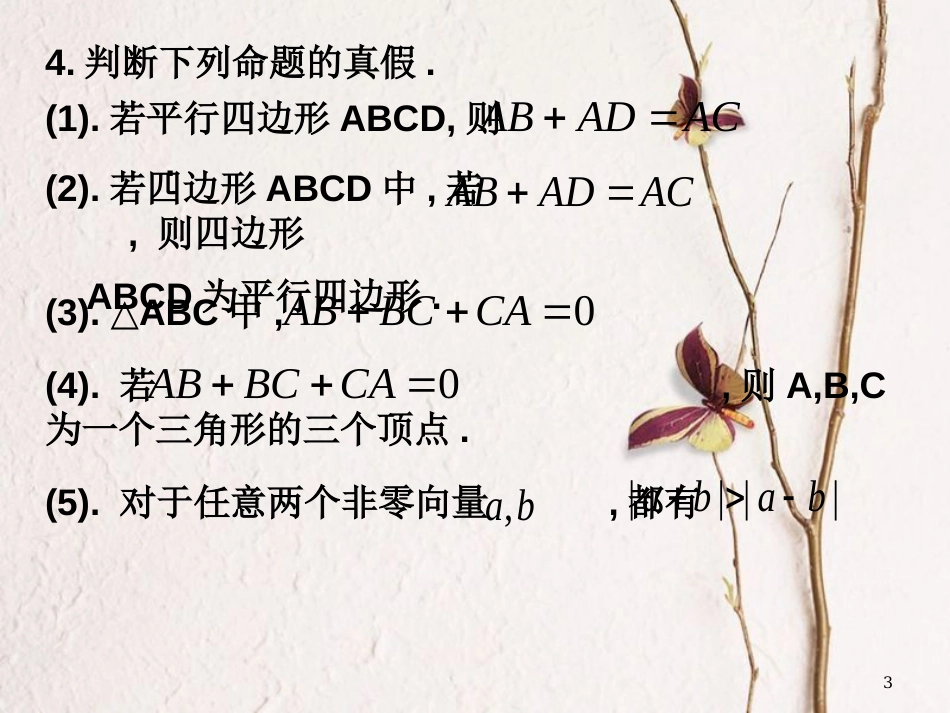 江苏省宿迁市高中数学 第二章 平面向量 2.2.3 向量的数乘课件2 苏教版必修4_第3页