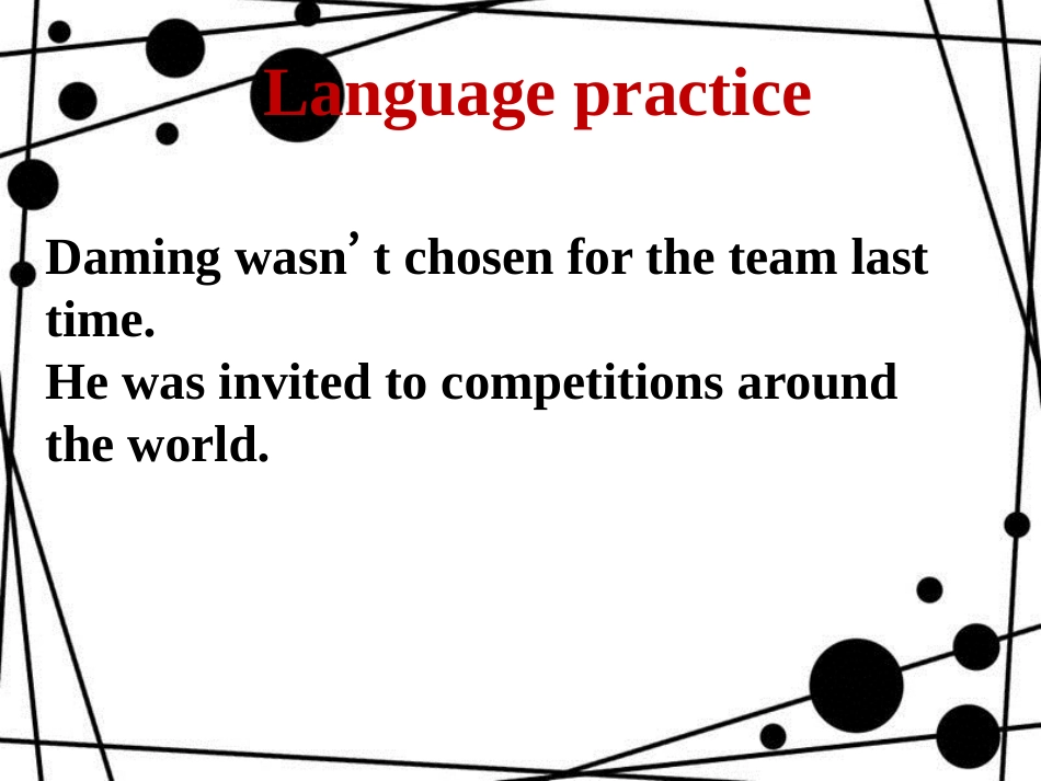 九年级英语上册 Module 8 Sports life Unit 3 Language in use课件 （新版）外研版_第2页