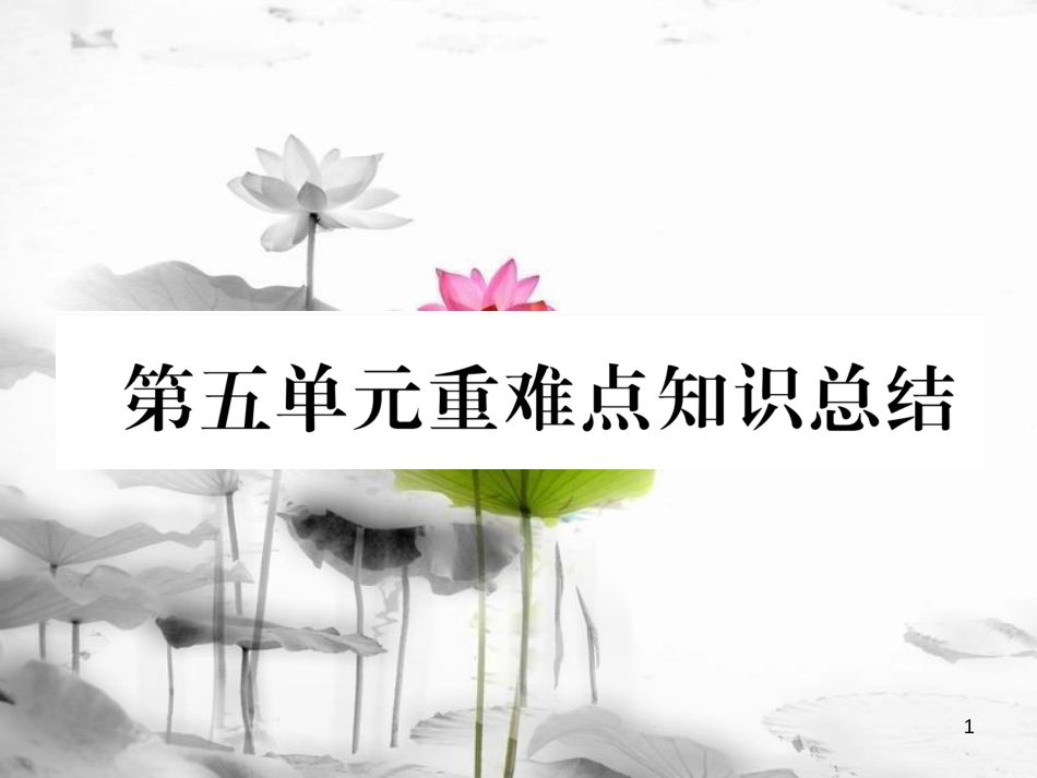 （云南专版）九年级化学上册 第5单元 化学方程式重难点知识总结习题课件 （新版）新人教版_第1页