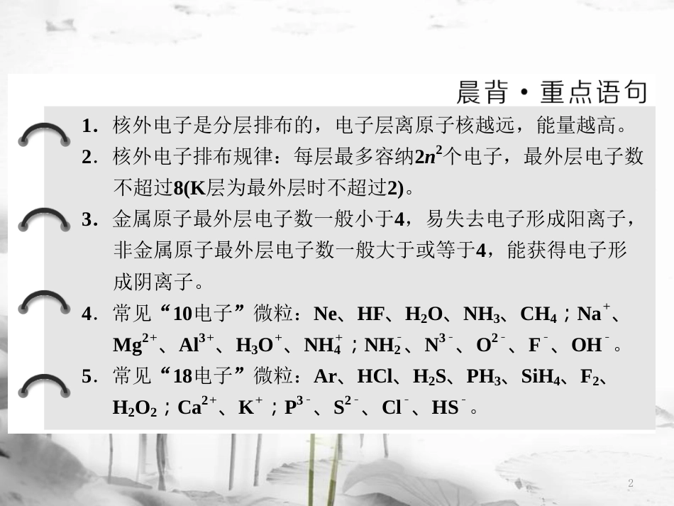高中化学 第1章 原子结构与元素周期律 第1节 原子结构（第2课时）核外电子排布课件 鲁科版必修2_第2页