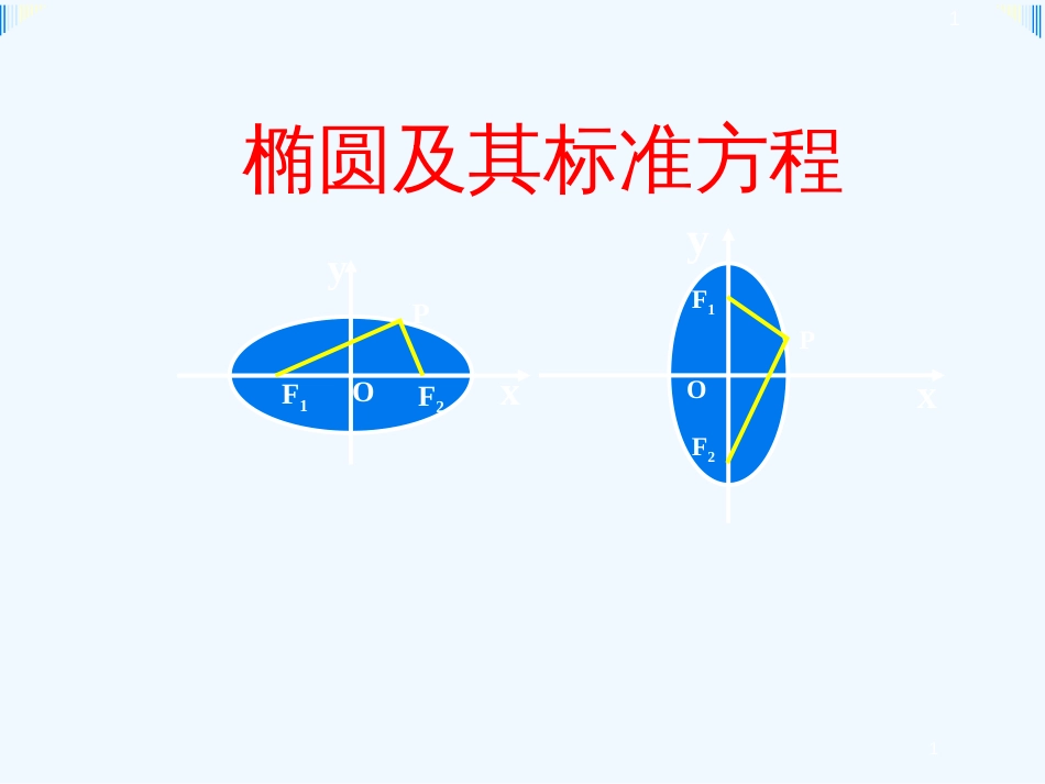 高中数学 椭圆及其标准方程1课件 新人教版选修2-1_第1页