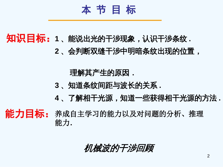 高中物理 13-2《光的干涉》教学课件 选修3-4_第2页