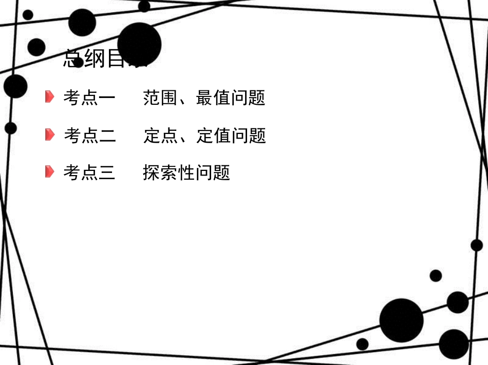 高三数学二轮复习 第一篇 专题突破 专题六 解析几何 第3讲 圆锥曲线中的综合问题课件 理_第3页