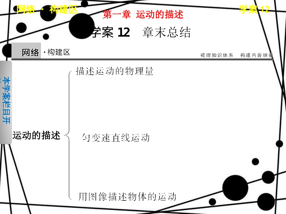 高中物理 第一章 运动的描述章末总结课件 教科版必修1_第1页