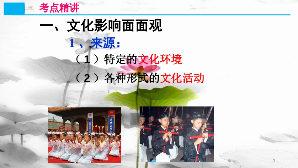 高考政治第九单元文化与生活课时2文化对人的影响考点一文化对人影响的表现和特点课件新人教版必修3_第3页