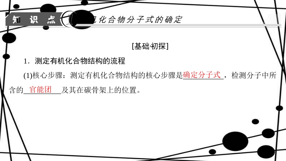 高中化学 第3章 有机合成及其应用 合成高分子化合物 第2节 有机化合物结构的测定课件 鲁科版选修5_第3页