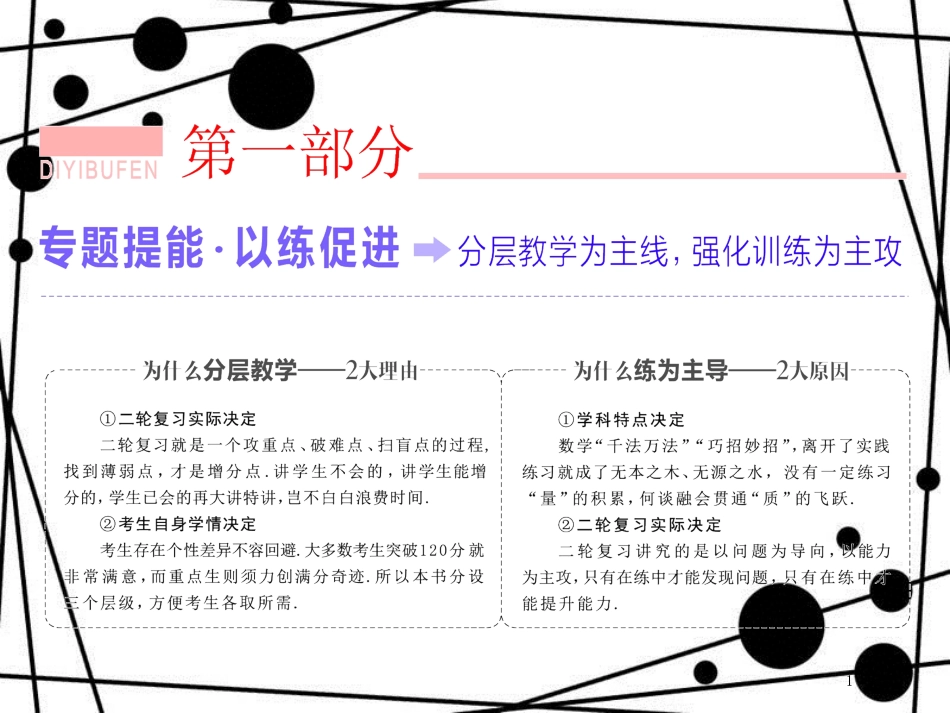 高考数学二轮复习 第一部分 层级一 送分专题（一）集合与常用逻辑用语课件 理_第1页