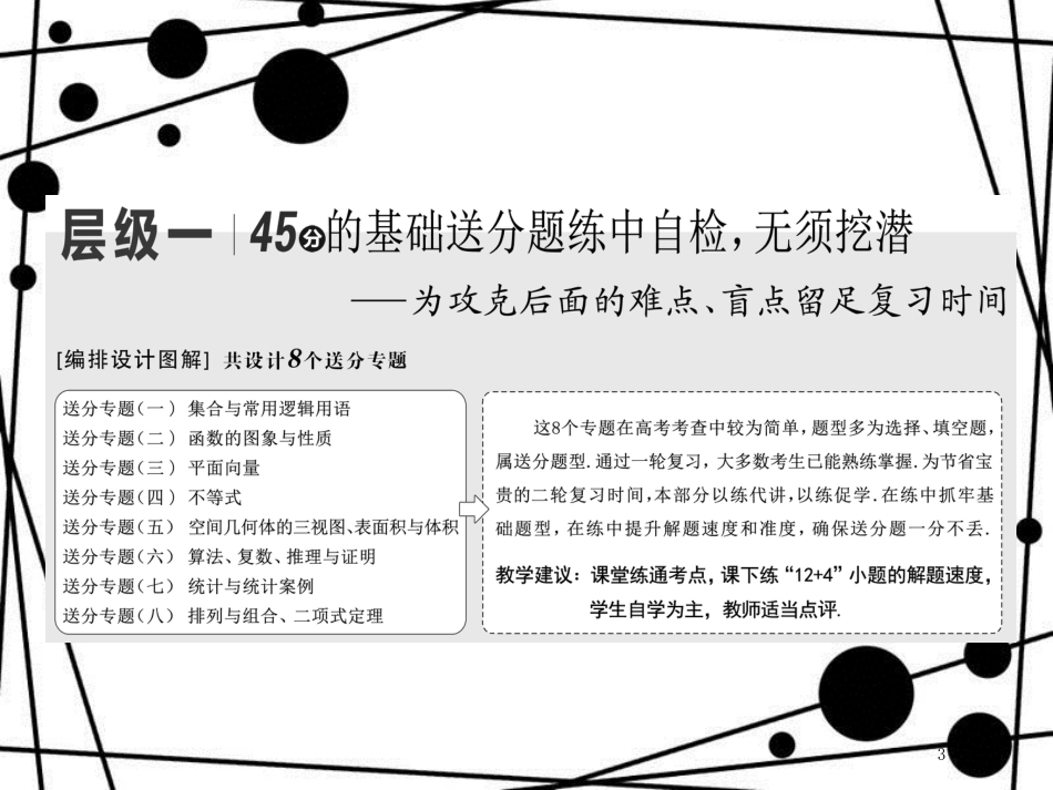 高考数学二轮复习 第一部分 层级一 送分专题（一）集合与常用逻辑用语课件 理_第3页