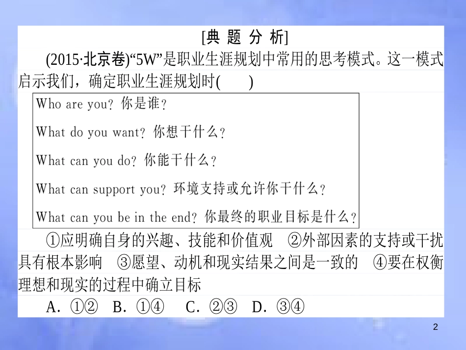 高三政治一轮复习 题型方法 14 高考选择题干扰方法揭秘及对策课件_第2页