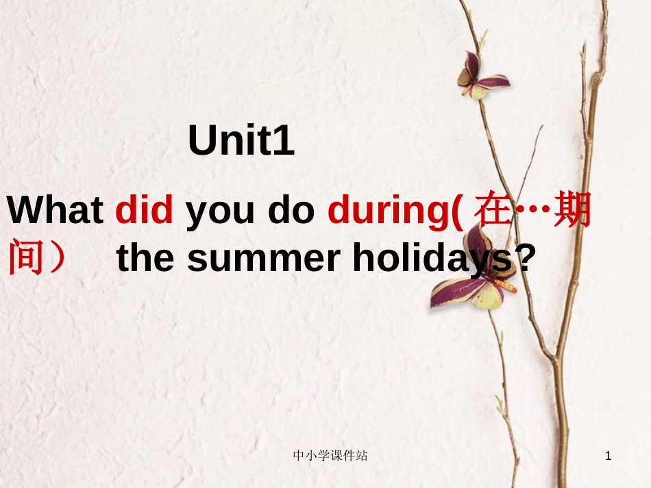 六年级英语上册 Unit 1 What did you do during the holidays课件1 湘少版_第1页