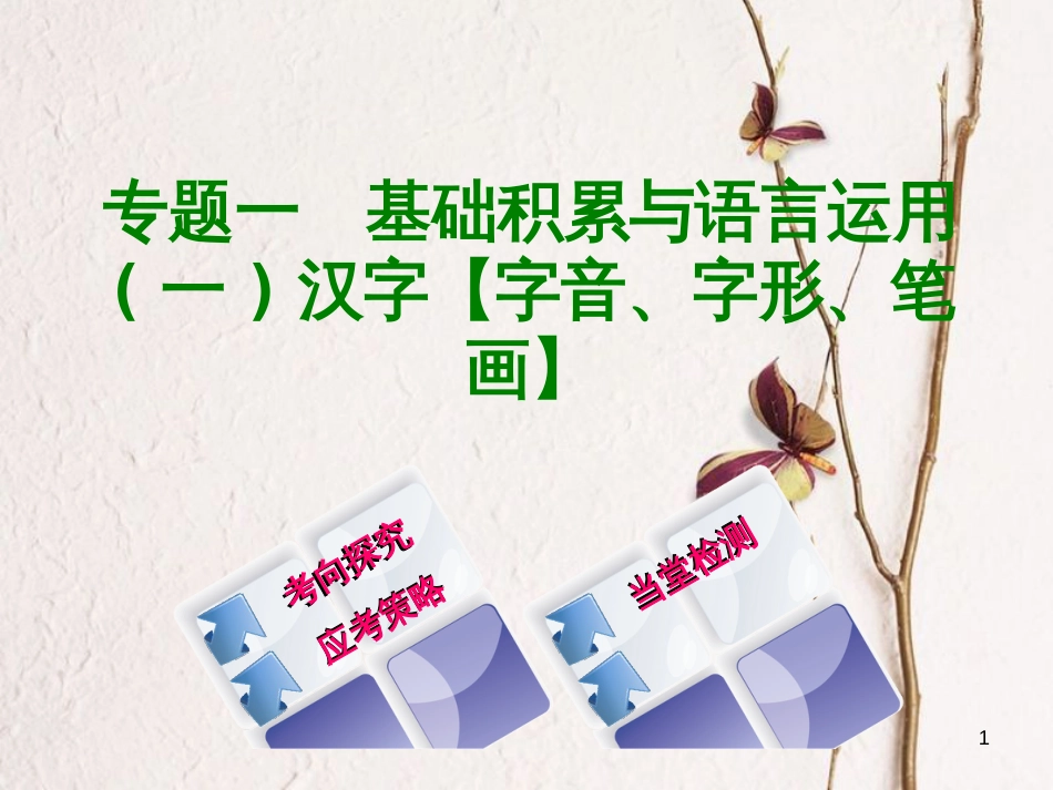 （北京专版）中考语文第1篇基础运用专题一基础积累与语言运用复习课件1_第1页