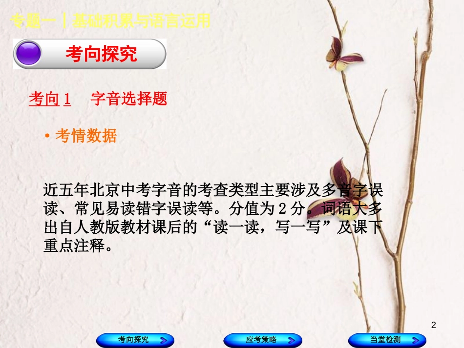 （北京专版）中考语文第1篇基础运用专题一基础积累与语言运用复习课件1_第2页