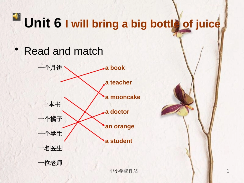 六年级英语上册 Unit 6 I will bring a big bottle of orange juice课件1 湘少版_第1页