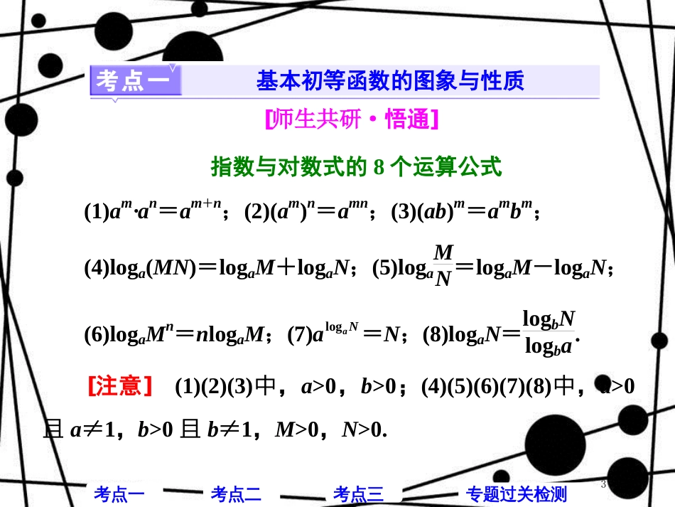 高考数学二轮复习 第一部分 层级二 保分专题（一）基本初等函数、函数与方程课件 理_第3页