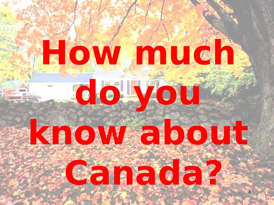 高中英语 第五单元 Canada—“The True North课件 新人教版必修3_第3页