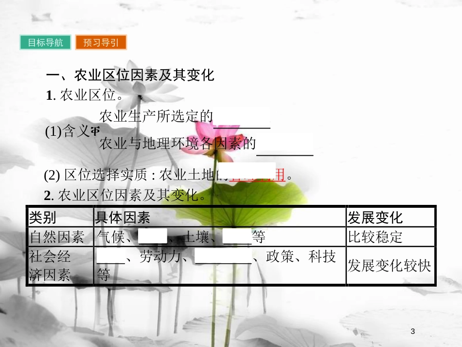 高中地理 第三章 农业地域的形成与发展 3.1 农业的区位选择课件 新人教版必修2 (2)_第3页