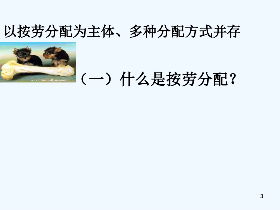 高中政治 经济常识 7.1.1以按劳分配为主体多种分配方式并存课件 新人教版必修1_第3页