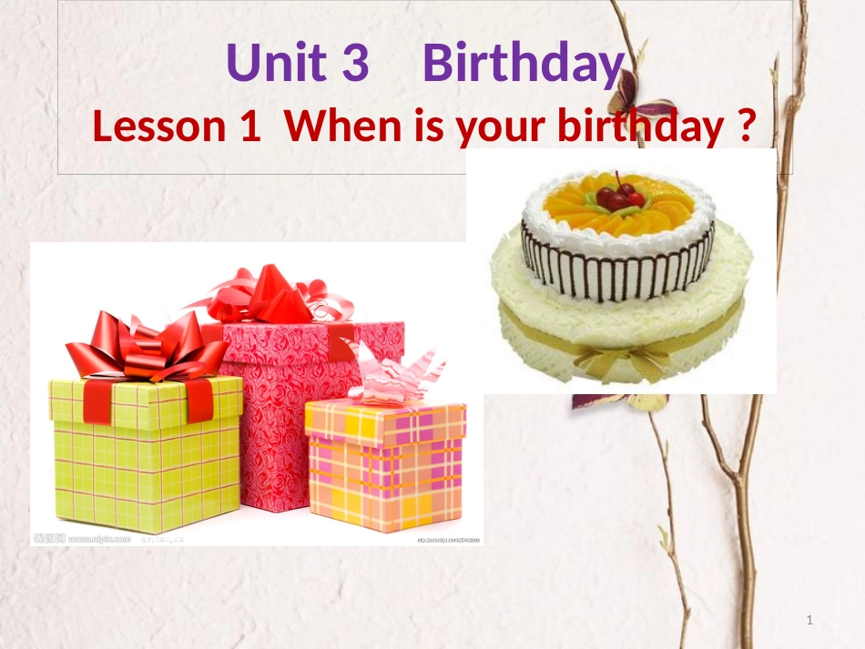 五年级英语上册 Unit 3 Lesson 1 When is your birthday课件1 鲁科版_第1页