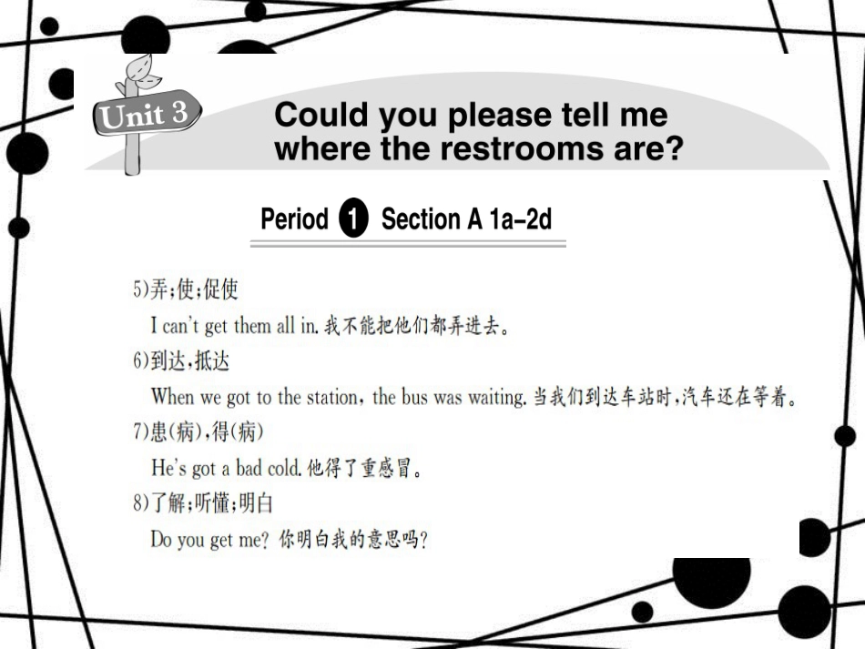 九年级英语全册 Unit 3 Could you please tell me where the restrooms are_第2页