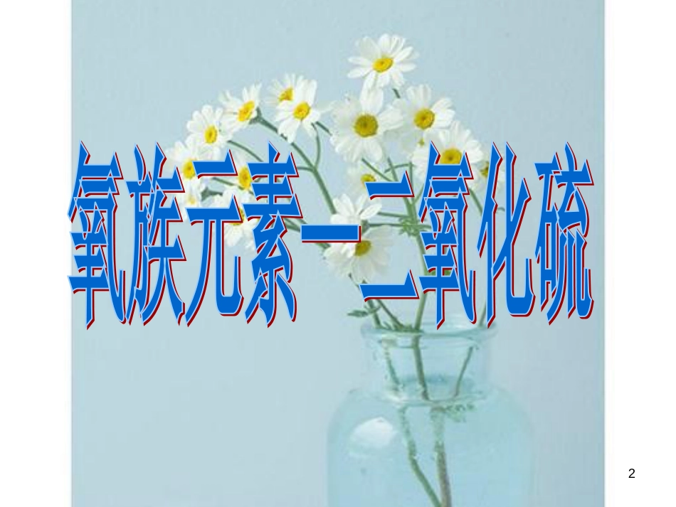 河北省南宫市高三化学二轮复习 氧族元素二氧化硫课件 新人教版_第2页