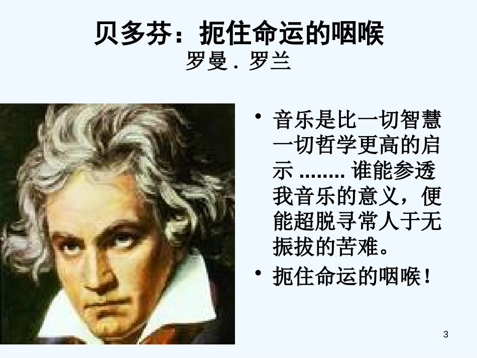 高中语文 《贝多芬 》教学课件 新人教版选修《外国小说欣赏》_第3页