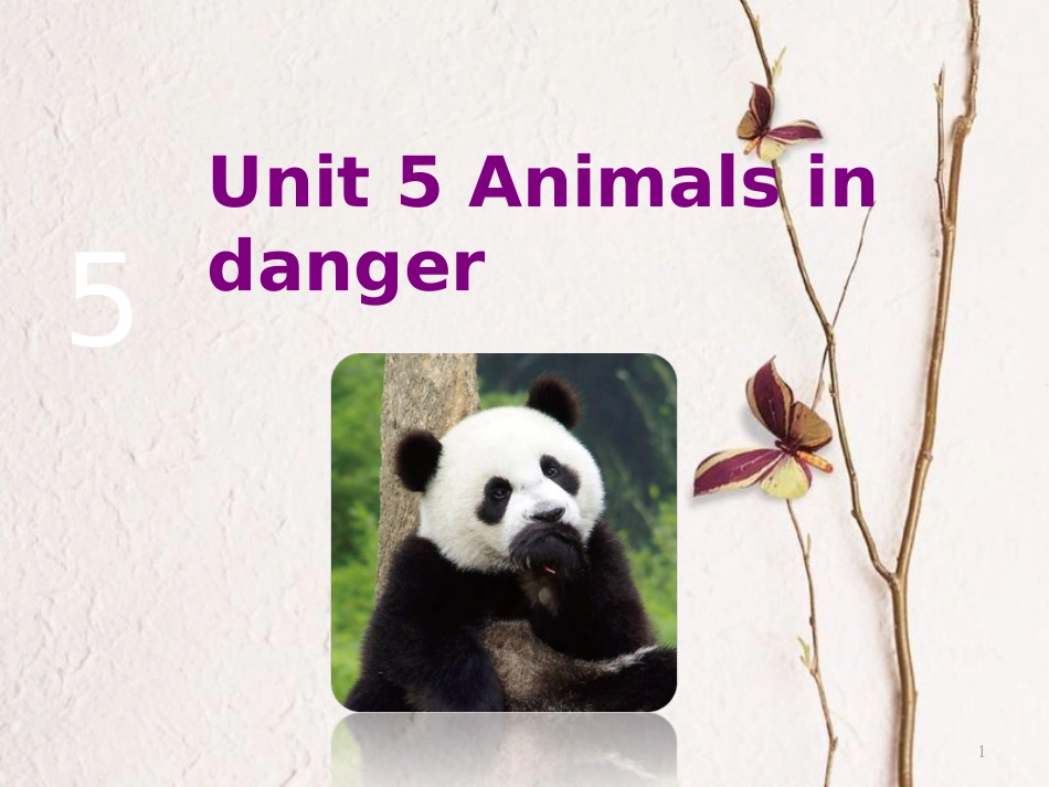 六年级英语上册 Unit 5 Animals in danger课件 牛津上海版_第1页