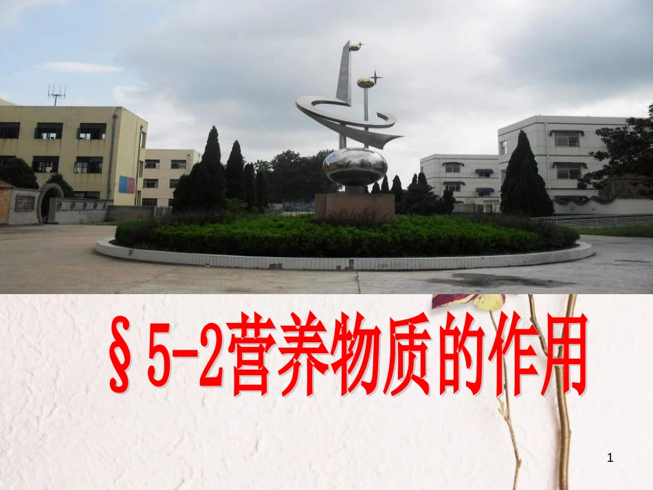 七年级生物上册 3.2 营养物质的作用课件 苏科版_第1页
