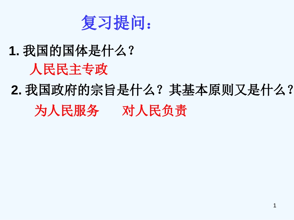 高中政治 3.5.1人民代表大会 国家权力机关课件 新人教版必修2_第1页