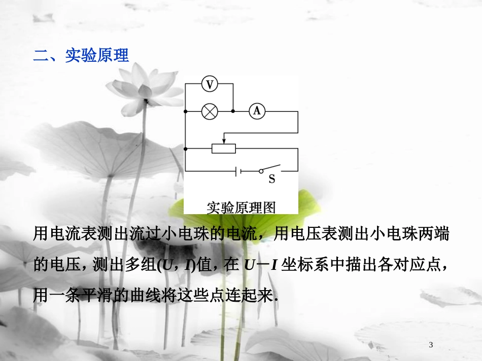 （新课标）高考物理一轮复习 第八章 恒定电流 实验九 描绘小电珠的伏安特性曲线课件_第3页