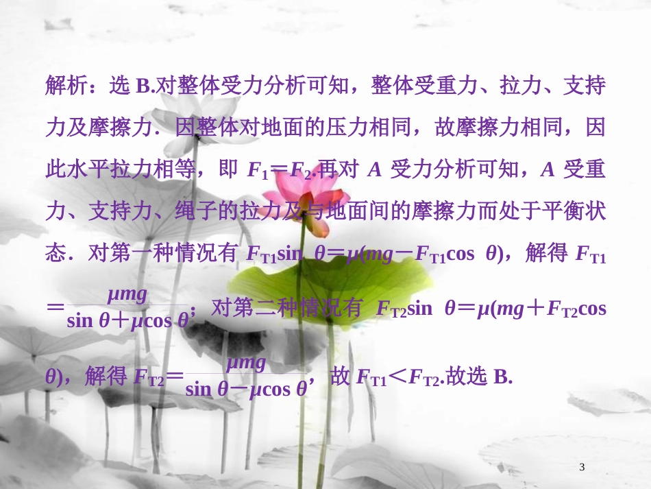 （新课标）高考物理一轮复习 第二章 相互作用 第三节 受力分析共点力的平衡随堂达标巩固落实课件_第3页