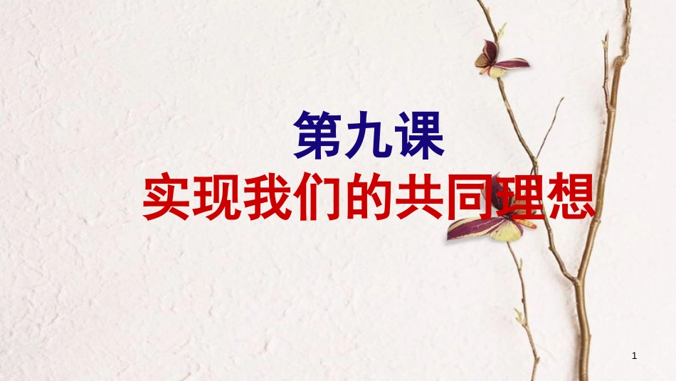 九年级政治全册 第四单元 满怀希望 迎接明天 第九课 实现我们的共同理想 第1框 我们的共同理想课件 新人教版_第1页